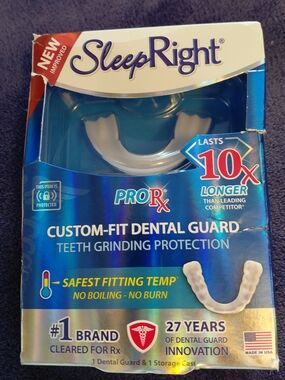 Sleep Right Pro-RX Custom-Fit Dental Guard & Case Lasts 10x Longer Fast Fit New